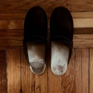 Black swedish clogs